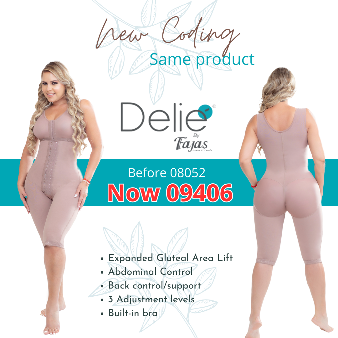 Delie Faja Moldeadora 09406 with knee-length bra and clasps