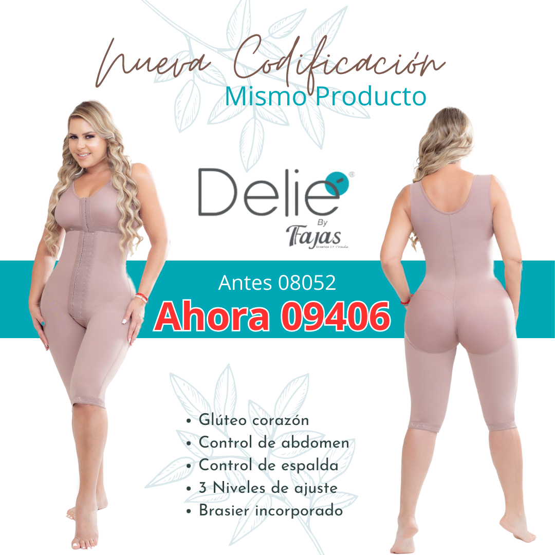 Delie Faja Moldeadora 09406 with knee-length bra and clasps