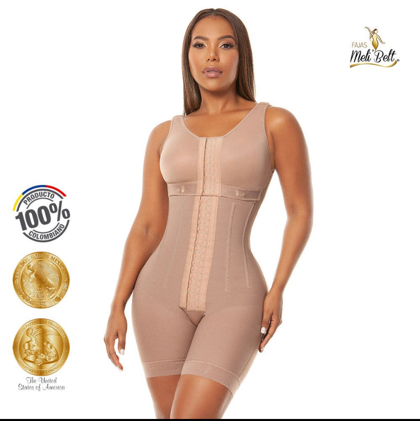 Fajas Colombianas Melibelt Post Surgery Short style girdle with Bra 2033