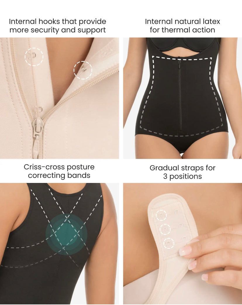 Faja thermal body shaper with wide straps - Style 385