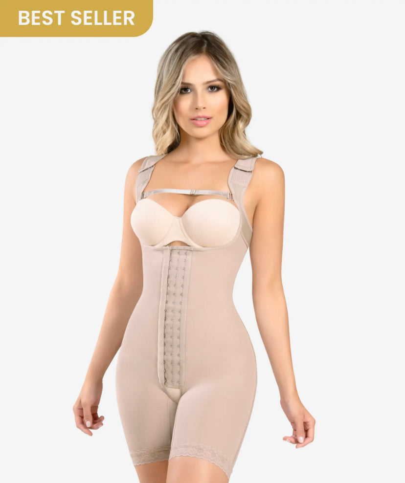 Faja Colombiana High control mid-thigh bodysuit 455 Rose
