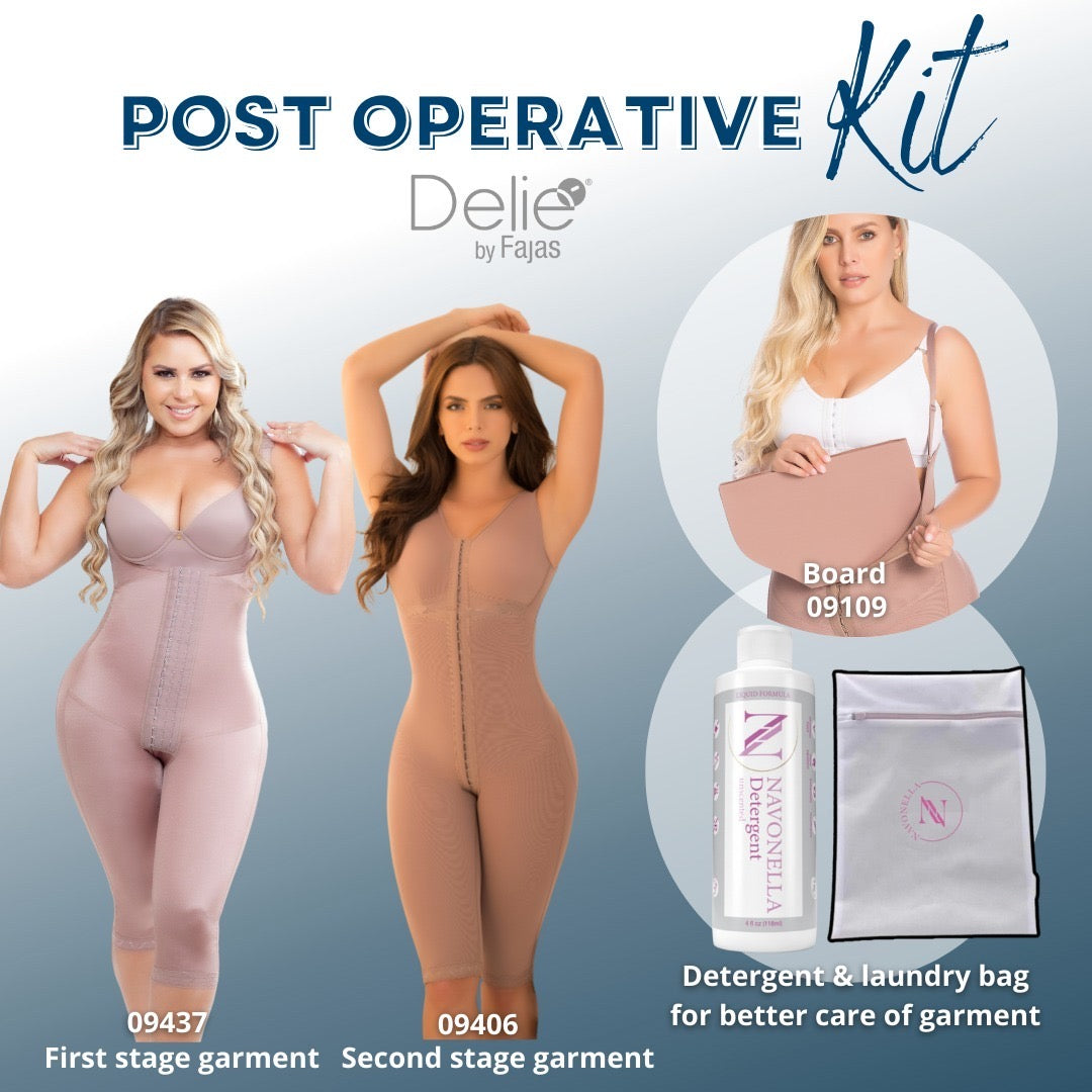 Post Operative with Hooks Kit with FREE Detergent and Laundry Bag/ Paquete Post Operatorio con detergente GRATIS y bolsa para lavado